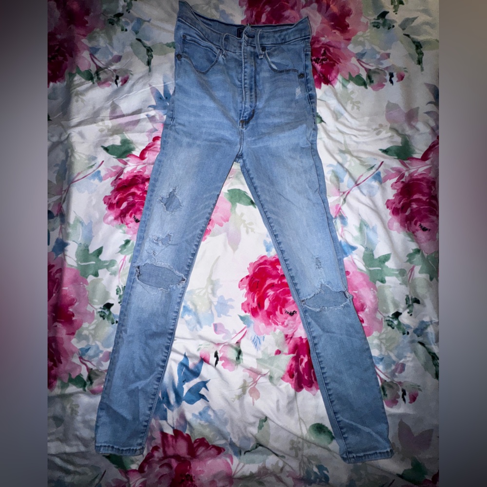 Abercrombie & Fitch Light Blue Ultra High Rise Jeans